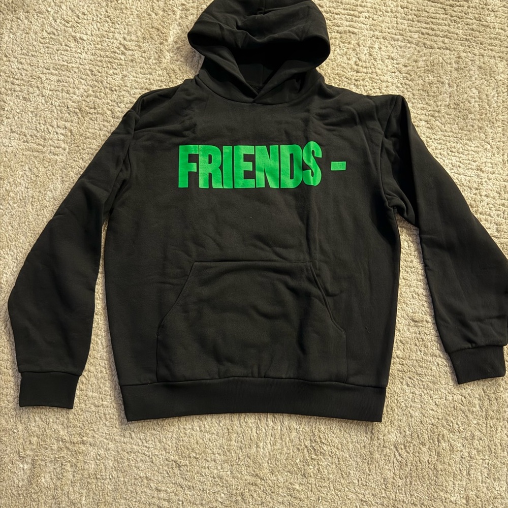 VLONE Black Hoodie with Blue and White Lettering - Picture 5 of 10